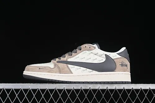 All Categories Air Jordan Jordan Series Basketball Shoes Air Jordan 1 Low High-end Customized Low-top Shoes Travis Scott x Fragment Design x Air Jordan 1 Low OG SP AJ1 Joe 1 Stussi Joint Beige Mocha Low-top Cultural Casual Shoes XZ6188-690